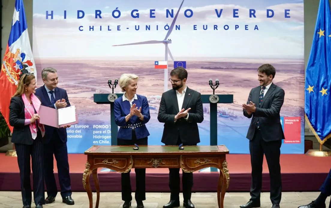 Firma de acuerdos de hidrógeno verde entre Chile y la Unión Europea