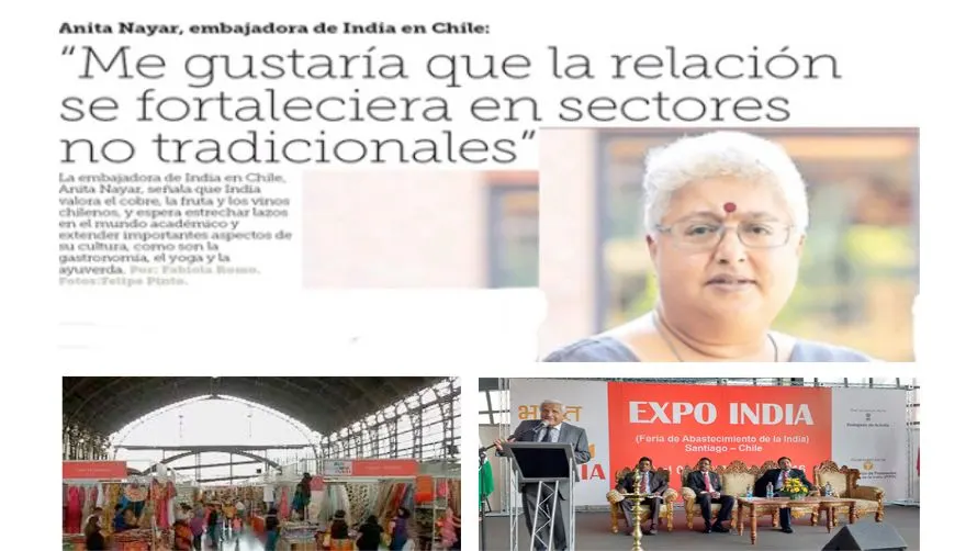Publicación en prensa sobre la relación Chile-India y Expo India